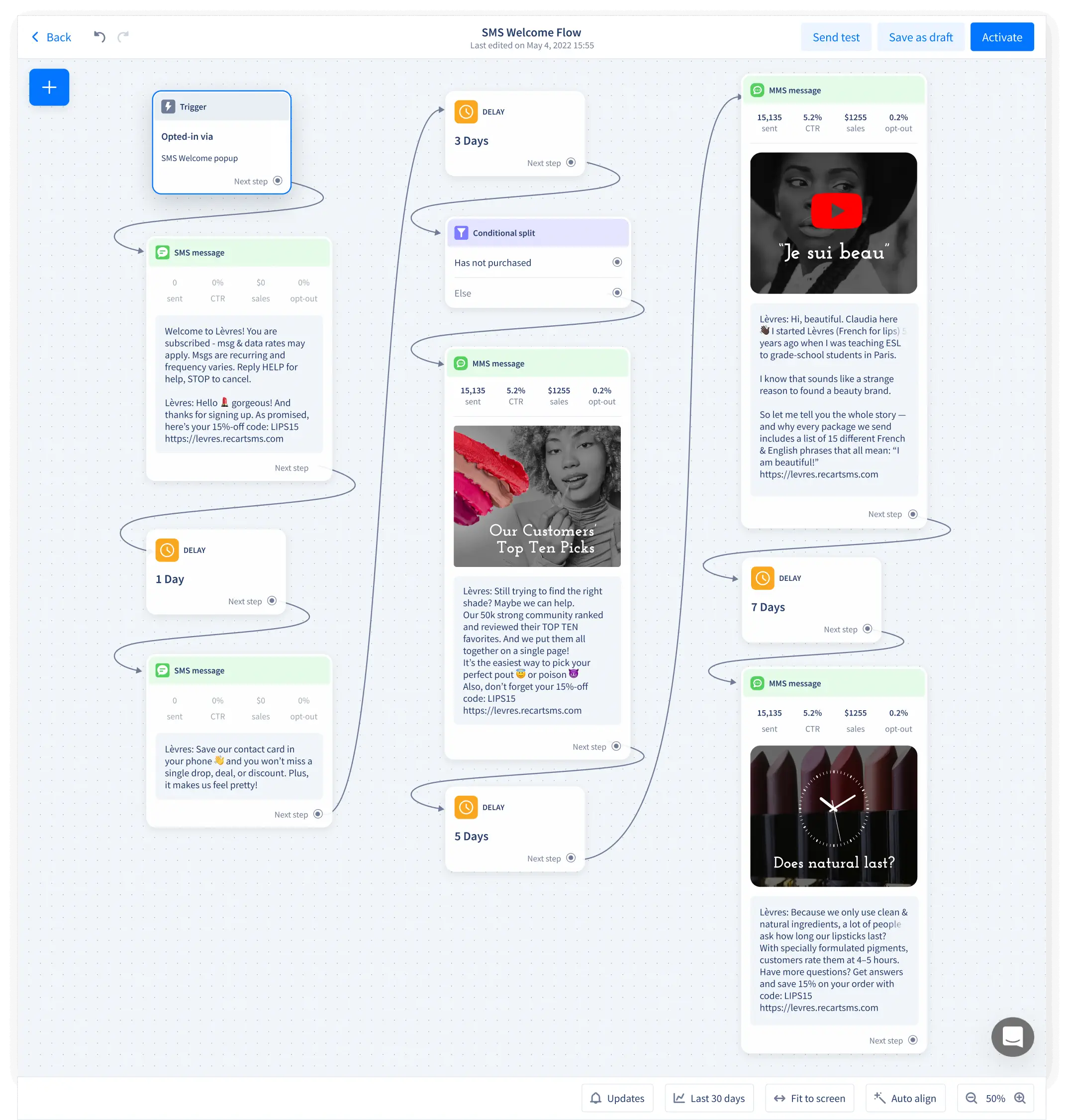 New Subscriber SMS Welcome Flow