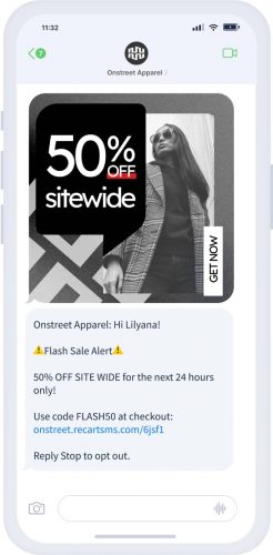 SMS Exclusive, Time-Limited Flash Sales